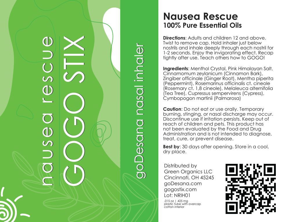 Nausea Rescue Label